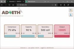 AD4ETH - Ethernet Analogue Input unit with Web Server, email, SNMP, XML and ModbusTCP