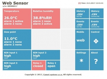 H0530 - Ethernet Thermometer with LCD and Digital IO