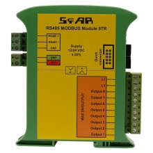 MOD-8TR - RS485 Modbus 8 Mains Solid State Relay Output RTU