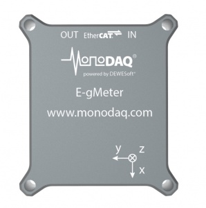 MonoDAQ-E-gMeter  - EtherCAT IEPE 3-axial MEMS accelerometer DAQ Unit