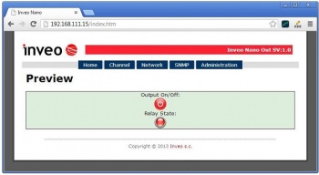 NANO_OUT - Ethernet Relay Unit with Web, Modbus TCP, SNMP