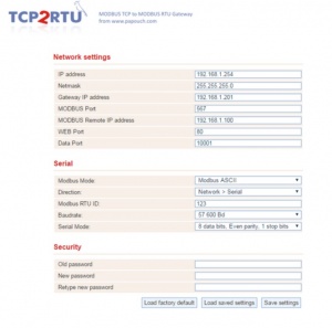 TCP2RTU Modbus TCP to Modbus RTU Converter