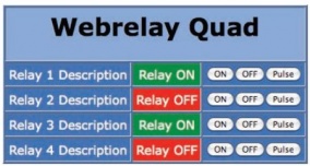 WEBRELAYQUAD - Ethernet Relay Unit with HTTP, SNMP, and Modbus/TCP