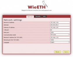 WieETH: Bidirectional converter Ethernet  Wiegand