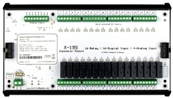 X-19S - 16 Channel Relay, 16 Digital Input, 4 Analogue Input Expansion Module