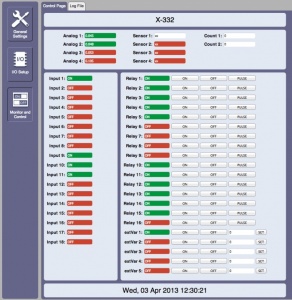 X-332-24I Ethernet Advanced I/O Controller with Calender Scheduling, Web, SNMP, Modbus